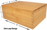 Blake & Lake Wooden Storage box with Lid - Large Wood Keepsake boxes - Gift Box with lids Store Photos Keepsakes Jewelry Colectibles Treasures - Dovetail Design (Natural) Blake & Lake