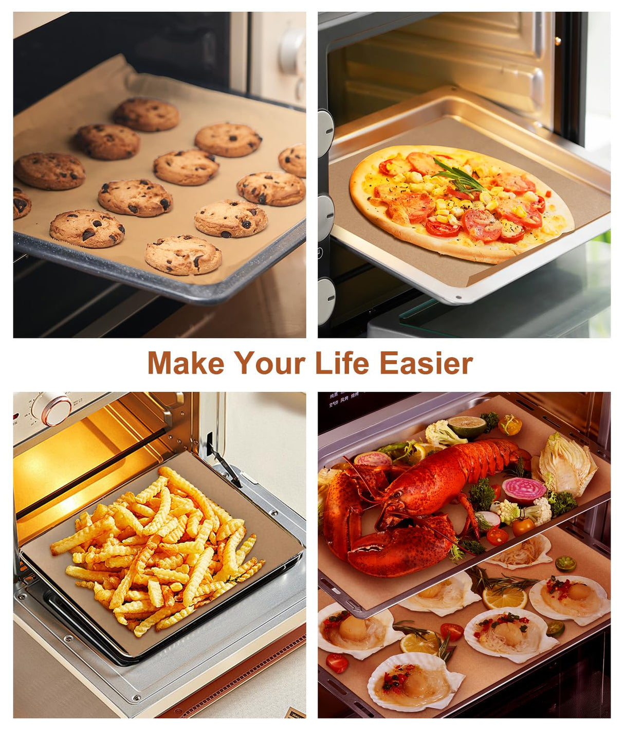 Unbleached Parchment Paper Baking Sheets, 9x13IN Precut Non-Stick Parchment Paper for Baking, Grilling, Air Fryer, Steaming-70 Sheets Unbleached Parchment Sheets for Bread Cup Cake Cookie And More Avirho