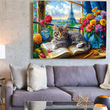 Jigsaw Puzzles 1000 Pieces - WISHDIAM Puzzles for Adults - Cats Kitten Pets Animal Lovers Impossible Hard Difficult Challenging Puzzles for Home Decor Birthday Party Gifts Toy (Shadow of Paris) WISHDIAM