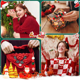 ROADPLUM 320 PCS Christmas Wooden Beads with Jute Twine, 16mm Wooden Christmas Beads in 11 Styles, Wooden Craft Beads with Holes for Christmas Party Holiday Decoration and Bracelet Making ROADPLUM