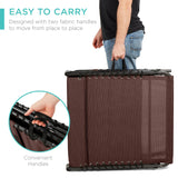 Best Choice Products Patio Chaise Lounge Chair, Portable Outdoor Folding Recliner for Lawn, w/ 8 Positions, Handles, 300lb Capacity - Brown Best Choice Products