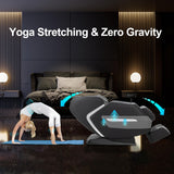 MassaMAX A580 2026 4D Massage Chair for Big & Tall People Full Body Massage Up to 6'10" & 500 lbs, Yoga Stretch, AI Voice Control, 22 Modes, 59" SL Track, Auto Footrest Extension, and Heating (Black) MassaMAX