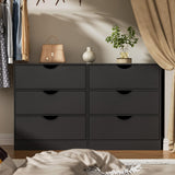 Housoul 3 Drawers Dresser for Bedroom with Fabric PU Drawer and Wood Frame, Black Small Dresser with Large Organizer, Chest of Drawers for Closet, Living Room, Hallway, Black Housoul
