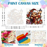 Christmas Cow Light Poinsettia Paint by Numbers for Adults, DIY Winter Paint by Numbers Kits for Adults Beginners Without Frame, Acrylic Paint on Canvas Painting Kits for Home Decor 16x16 Inch AWLNKMC