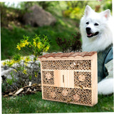 OFFSCH Creative House Mason House Garden Decoration Critter Cages Mason Bees House Hanging Hotels Hotel Garden Habitat House Hotel Beehive Decor Room Wooden House Solid Wood OFFSCH