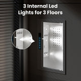 Grimtron Quick Access Wall Gun Safe with Removable Pegboard & Shelfs, Flat Hidden White Wall Safes Between the Studs 16" Centers, Wall Mount Safe for Handgun, Clips, Valuables Grimtron