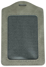 4 Pieces Sublimation Work Card Holder Badge Holders Blank Leather ID Card Holders Sublimation Rope Band DIY Crafts (French Grey) WoodArtSupply