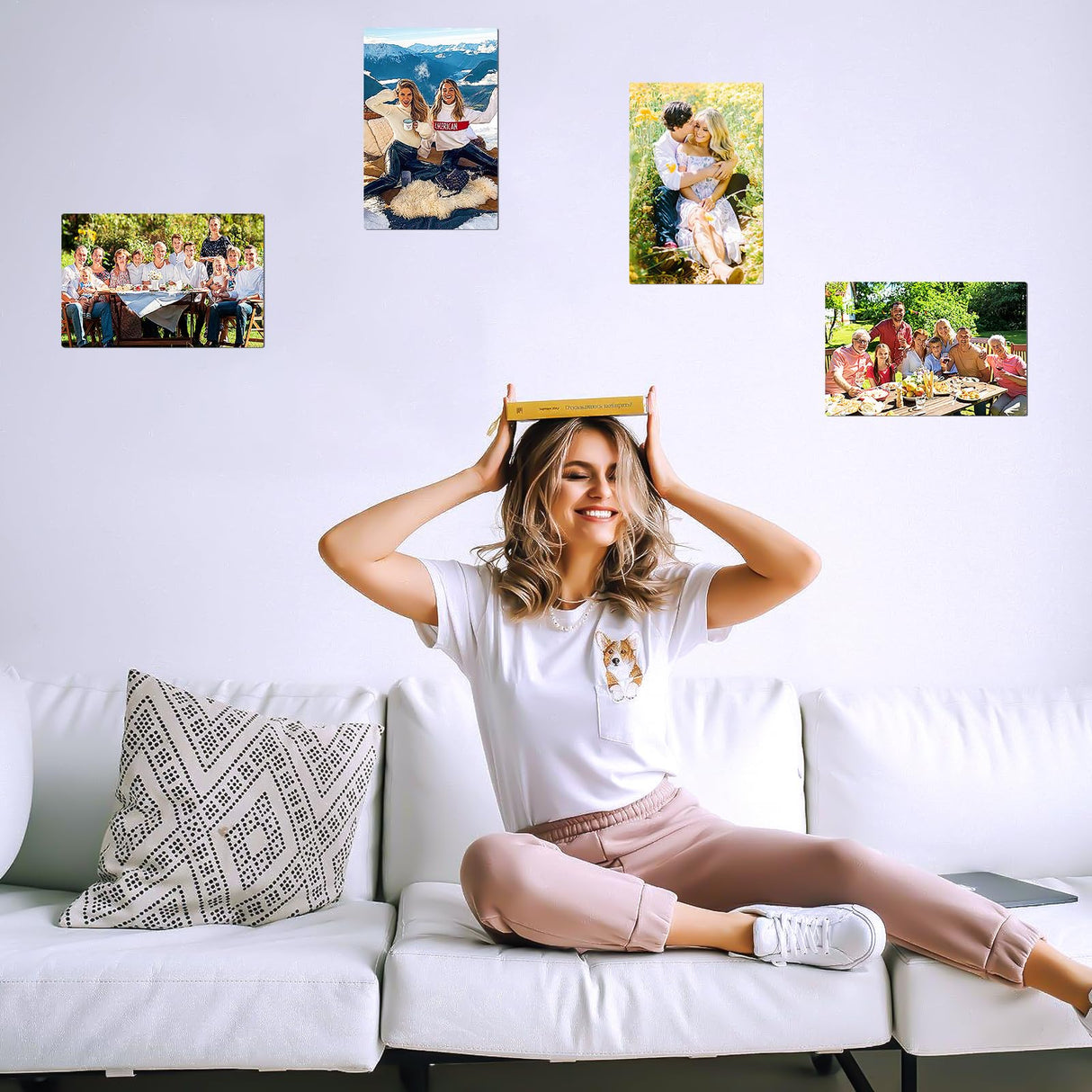 Beclumas 20 Pack 8''x10'' Sublimation Metal Photo Blanks, 0.45mm Aluminum Photo Sign Blank for DIY Printing, Wall Decor, Room Decor Beclumas