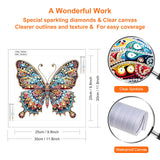 Stalente Diamond Painting Kits for Adults, 5D Special Shape Diamond Art Kits for Beginners, Crystal Rhinestones Diamond Painting for Home Wall Decoration Gift 12×12inch, Butterfly Stalente