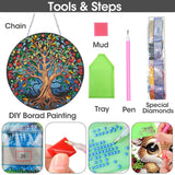 SKRYUIE Hanging Diamond Art Kits for Adults Tree, DIY Window Pendant Diamond Painting Kit Sun Catcher, Special Shaped Crystal Acrylic Double Sided, Porch Outdoor Garden Ornament 7.64 x 7.64 Inch SKRYUIE