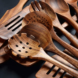 Wooden Spoons for Cooking,12 Pack Wooden Utensils for Cooking Wooden Kitchen Utensils Set Wooden Cooking Utensils Natural Teak Wooden Spatulas for Cooking BOKALAKA