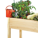 Raised Garden Bed With Legs 48x24x30" - Natural Cedar Wood Elevated Planter Box with Bed Liner for Flowers, Veggies, Herbs. Space Saver for Outdoor Patio, Deck, Balcony, Backyard. 200lb Capacity Maple99