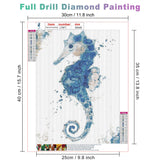Seahorse Diamond Painting Kits for Adults, Ocean 5D Diamond Art Kits for Adults Kids Beginners Full Drill Diamond Dots Paintings with Diamonds Gem Art Kits for DIY Crafts (12 x 16 inch) APCGSM