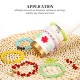 Sistenia 6mm Glass Beads Bracelet Making Kit 1400pcs, 24 Colors Crystal Beads for Jewelry Making Round Beads DIY Crafts with Spacer Beads Charms Accessories Sistenia