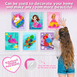 Poke Art Kit for Girls - No Mess Art Craft Activity, DIY Poke Hands Art for Kids, Creative Sensory Toy Set, Birthday Xmas Gifts for Ages 3 4 5 6-8 Year Old Girls Toys Beauwow