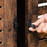 HOOBRO Cat Litter Box Enclosure, Louvered Hidden Cat Litter Box, Enclosed Cat Litter Box Furniture with Extra Storage Space, Side Table, Nightstand, Multifunctional, Rustic Brown BF66MW01 HOOBRO