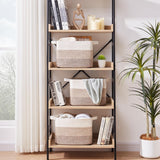 OIAHOMY Storage Basket, Woven Baskets for Storage, Cotton Rope Basket for toys,Towel Baskets for Bathroom - Pack of 3, Gradient Yellow OIAHOMY