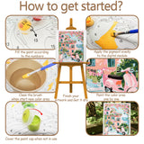 JATOK Paint by Numbers Kit for Adults Beginners, Landscape DIY Easy Acrylic Oil Painting by Numbers on Canvas, Paint-by-Numbers Drawing Kits for Gift Home Wall Decor Without Frame 16x20in JATOK