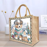 ARTopet DIY Diamond Art Painting Bags Christmas Handbag Handmade Shopping Tote Bags with Canvas Pattern Reusable Grocery Bag for Women Art Craft Gift-Dog ARTopet
