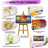 YALKIN Paint by Number for Adult Kits, DIY Four Season Trees Oil Acrylic Painting Kits for Adults Beginners on Canvas for Home Wall Decor Gifts 40x80CM/15.8x31.5in (No Frame) YALKIN