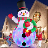 Christmas Inflatables Decorations Outdoor Blow Up Yard Snowman Rotating Led Lights, 8 Ft Tall Funny Large Merry Xmas Blowup Snow Man Outside Figures Vacation Front Lawn Holiday Winter Big Decor MICOCAH