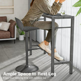 Mr IRONSTONE Outdoor Bar Table 47'' Patio Table Pub Height Dining Table with Waterproof Top and Hammer Finish Stand for Hot Tub, Garden, Backyard, Indoor Mr IRONSTONE