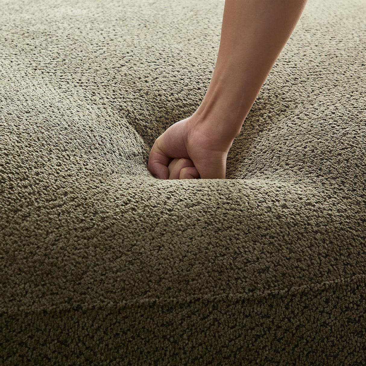 YOPENG 135.4" Curved Sofa Couch, Modern Curved Sectional Sofa, Oversized Luxury Boucle Couches Modular Upholstered with Chaise & 2 Pillows 6 Seater Sofas for Living Room,Offce,Right Facing,Green YOPENG