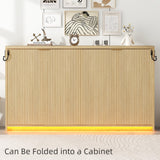 Merax Twin XL Size Murphy Bed, Hideaway Cabinet Bed Can be Folded, Space Saving Furniture for Multipurpose Guest Room Home Office, Natural Merax