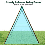 Hapfan Swing Sets for Backyard with 45" Platform Swing and Belt Swing, 440 lbs Swingset Outdoor for Kids, Outdoor Play Equipment Hapfan