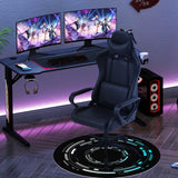 High-Back Racing Office Gaming Chair with Lumbar Support - Ergonomic Executive Reclining PC Desk Chair for Adults - PU Leather Swivel Rolling Chair RROCOSIA