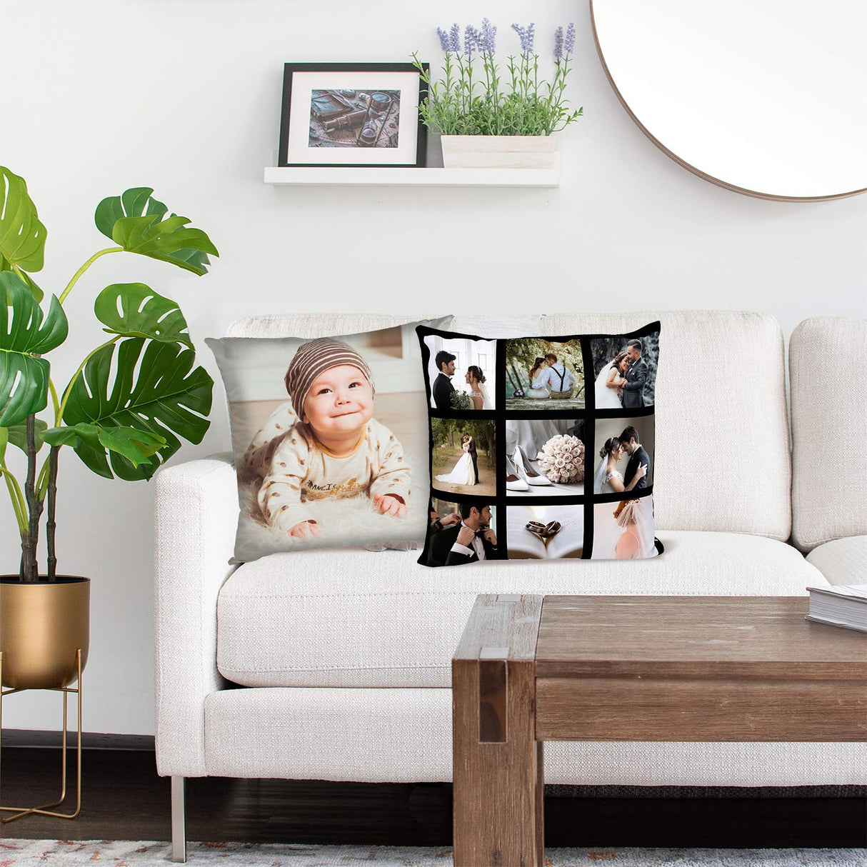 ZOCONE 6 Sublimation Blanks for Personalized Pillow, 15.7” Sublimation Pillow Covers Blank Polyester Throw Pillow Cases, 9 Panel & Blank 2 Styles Sublimation Pillow Case for DIY No Pillow Insert ZOCONE