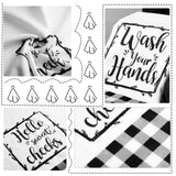 2 Pieces Buffalo Plaid Hand Farmhouse Towels Black White Bath Buffalo Plaid Towels Bathroom Decor for Bathroom Kitchen Farmhouse Restroom(Classic Style) Tatuo