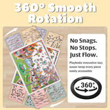 Playboda 2-in-1 Rotating & Tilting Puzzle Board for 1500‑Piece Puzzles with 4 Color Drawers and Cover, 32"x24" Portable Spinning Plastic Jigsaw Puzzle Table for Adults Playboda