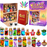 FOMOMDI DIY Magic Crystal Potions Making Kit, Magic Mix 20 Bottles Fairy Wizard Potions, Halloween Christmas Birthday Gift for Girls Kids Ages 6-12 FOMOMDI
