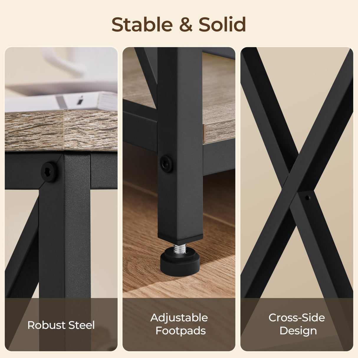 Yaheetech Industrial TV Stand for 55 Inch TV, Entertainment Center Media Console Table with Open Storage for Living Room, Wood Modern Furniture, Gray Yaheetech