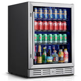 Kalamera 24 inch Beverage Refrigerator - 154 Cans Capacity Beverage Cooler- Fit Perfectly into 24" Space Built in Counter or Freestanding - for Soda, Water, Beer or Wine - For Kitchen, Bar or Office Kalamera