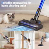 Cordless Vacuum Cleaner, 550W 45KPA 45 Mins Self-Standing Vacuum Cleaners for Home, Stick Vacuum with LED Touch Screen & Rechargeable 2500 mAh Battery, Handheld Vacuum for Pet Hair/Carpet/Floor KCLASO