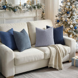 MIULEE Blue Decorative Pillow Covers 18x18 Inch Set of 4 Boho Western Farmhouse Home Decor Couch Throw Pillows Summer Coastal Corduroy Pillowcases Industrial for Sofa Living Room Bed MIULEE