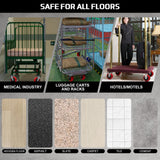 6 Inch Polyurethane Caster Wheels- Polyurethane on Polyolefin Core Wheel with Double Roller Bearing, Casters Set of 4 Heavy Duty with 4800 lbs Capacity, Use for Handling, Industrial Trolleys ZDNEY