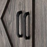 Bolonbi Rustic LED TV Stand for 65 inch TVs with Sliding Barn Doors and Storage Shelves Bolonbi