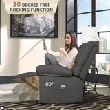 LPFLPF Oversized Recliner Chair,Wide Manual Recliner,Lounge Chair for Living Room,Theater Seating for Big Man, Grey LPFLPF