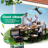 hinomy 36" Ceiling Fans with Lights,Ceiling Fans with Light and Remote,Easy-to-Install,Flush Mount,Reversible, 3000K-6500K, Dimmable, 6 Speeds,Ceiling Fan Light for Bedroom/Kitchen/Garage.Black. hinomy