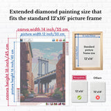 Neopalette Diamond Painting Kits for Adults, Art and Craft, Full Drill Diamond Painting Abstract and Ornaments, DIY 5D Diamond Art Craft (New York) Neopalette