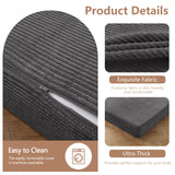 BYBYME Tri-Folding Corduroy Mattress, 6 Inch Gel Folding Mattress Topper, Foldable Soft Guest Bed Camping Pad, Washable Cover (Carbon Gray, Full) BYBYME