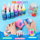 Magic Water Elf Toy Kit, Aqua Water Fairy Water Gel Kit for Kids, Water Elf Toy with 12 Magic Gel and 18 Shape Mold, Arts & Crafts DIY Set for Boys Girls Birthday Gifts Make Your Own Squishies MACALOCA