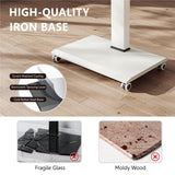 FITUEYES Rolling TV Stand - Portable Mobile TV Cart on Wheels for 32 to 65 70 75 Inch TVs, Landscape to Portrait Rotating and 40°Swivel, Height Adjustable TV Cart Rolling TV Stand Hold Up to 88 Lbs FITUEYES