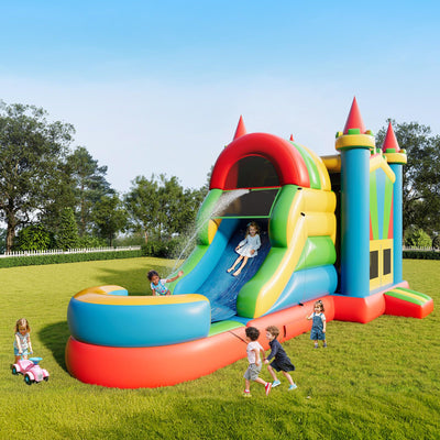 Specraft 21x11x13ft Commercial Grade Bounce House Water Slide for Kids and Adults(with 2HP Blower), 900lb Capacity, Both Wet/Dry Use, Colourful