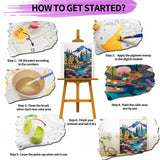 YALKIN Paint by Numbers for Adult Kits, DIY Landscape Oil Acrylic Painting Paint by Numbers on Canvas, Adults Paint by Numbers Kits Drawing Paintwork for Home Decor 16x20 inch/40X50CM (No Frame) YALKIN