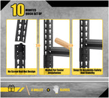 Rufokisa Metal Garage Shelving Heavy Duty，1530LBS Loads Garage Storage Shelves, 48”W 3-Tier Adjustable Storage Racks and Shelving Units for Garage Basement and Kitchen, 48”W x 18”D x 39”H,Black Rufokisa