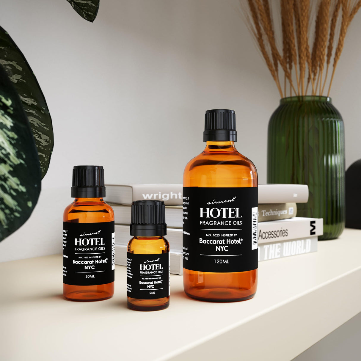 AirScent Hotel Diffuser Oil Inspired by The Baccarat Hotel Scent - Love Affair Fragrance Oil No. 1023 for Ultrasonic and Waterless Diffusers and Crafting - 10 mL, 0.34 fl oz Glass Bottle with Dropper Air-Scent